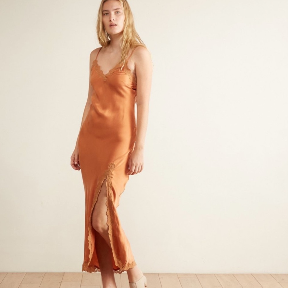NWT! Spell & The Gypsy Rizzo Silk Slip Copper